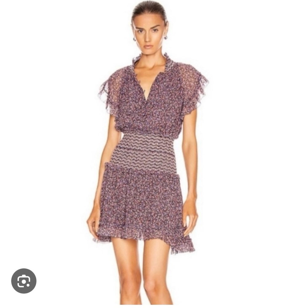 Jonathan Simkhai Black and Pink Midi Dress
